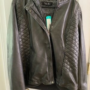 Black Quilted Leather Motorcycle Jacket